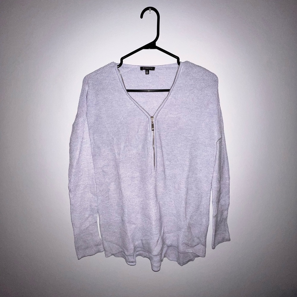 DYNAMITE KNIT LONG SLEEVES LIGHT BLUE/VIOLET SMALL